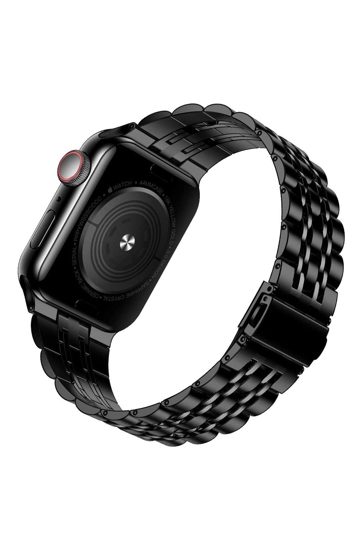 Apple Watch Uyumlu Beads Loop Çelik Kordon Onyx  bikordon
