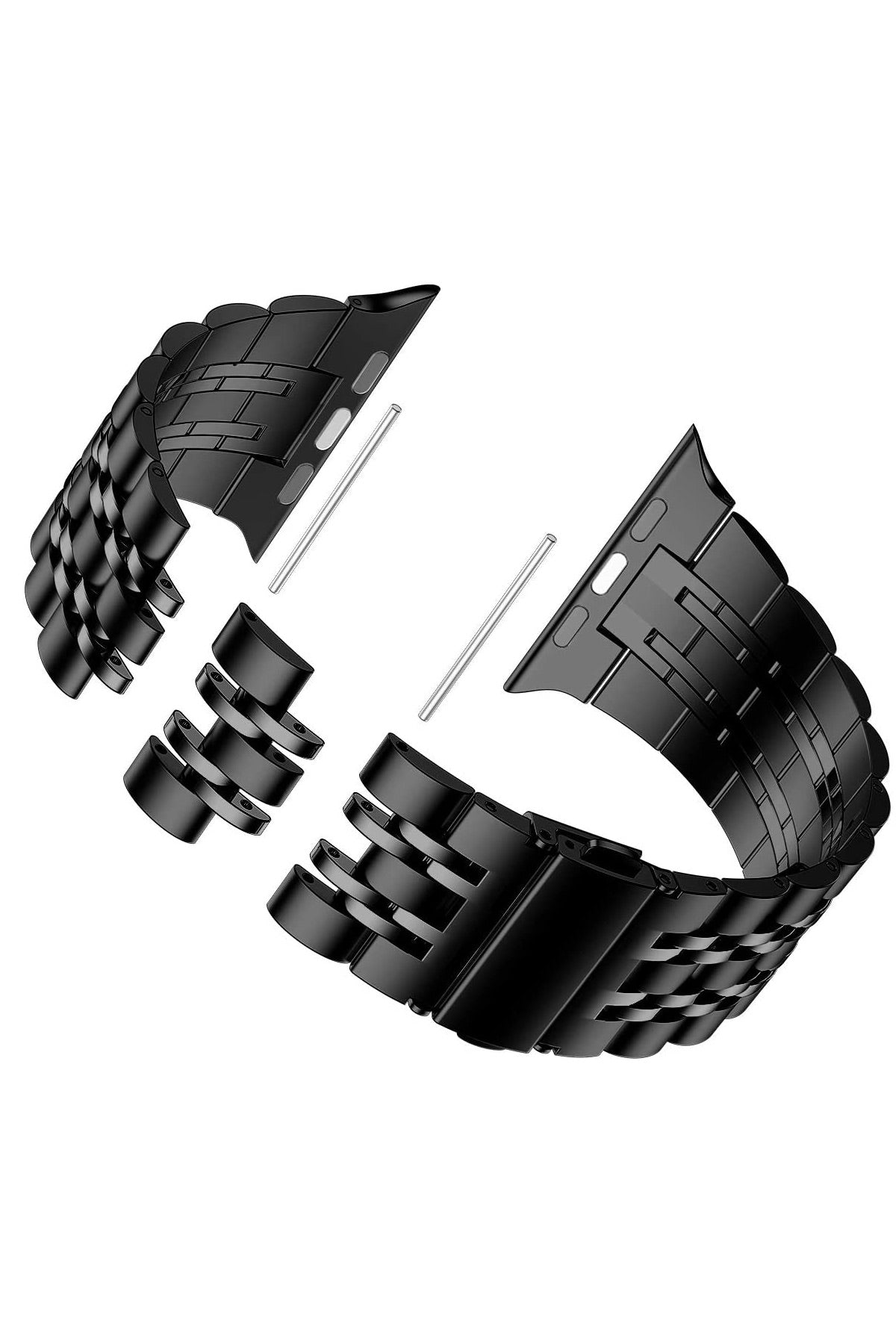 Apple Watch Uyumlu Beads Loop Çelik Kordon Onyx  bikordon