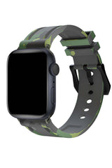 Apple Watch Compatible Camouflage Loop Silicone Band Juniper 