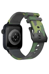 Apple Watch Compatible Camouflage Loop Silicone Band Juniper 