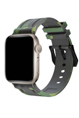 Apple Watch Compatible Camouflage Loop Silicone Band Juniper 