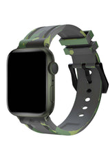 Apple Watch Compatible Camouflage Loop Silicone Band Juniper 