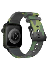 Apple Watch Compatible Camouflage Loop Silicone Band Juniper 