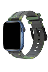 Apple Watch Compatible Camouflage Loop Silicone Band Juniper 