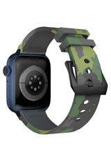Apple Watch Compatible Camouflage Loop Silicone Band Juniper 