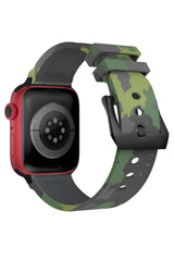 Apple Watch Compatible Camouflage Loop Silicone Band Juniper 