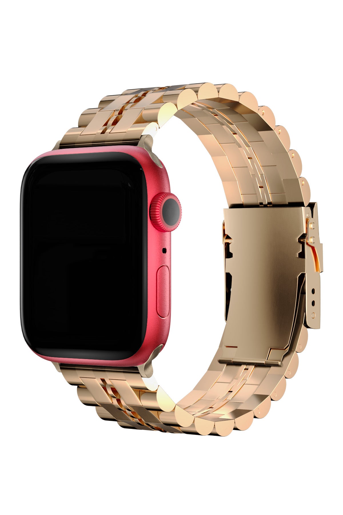 Apple Watch Uyumlu Çelik Steelmaster Loop Kordon Baby Pink  bikordon