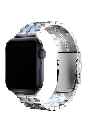 Apple Watch Uyumlu Çelik Steelmaster Loop Kordon Bright Gray  bikordon