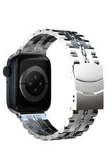 Apple Watch Uyumlu Çelik Steelmaster Loop Kordon Bright Gray