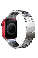 Apple Watch Uyumlu Çelik Steelmaster Loop Kordon Bright Gray