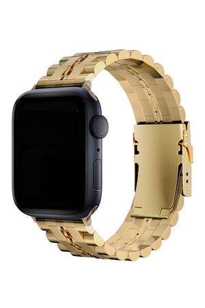 Apple Watch Uyumlu Çelik Steelmaster Loop Kordon Royal Yellow  bikordon