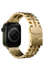 Apple Watch Uyumlu Çelik Steelmaster Loop Kordon Royal Yellow