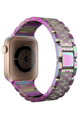 Apple Watch Uyumlu Crystal Loop Çelik Kordon Chameleon
