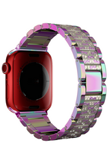 Apple Watch Uyumlu Crystal Loop Çelik Kordon Chameleon
