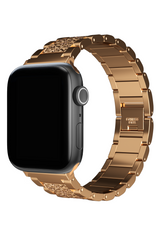 Apple Watch Compatible Crystal Loop Steel Band Goldenrod