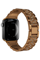 Apple Watch Compatible Crystal Loop Steel Band Goldenrod