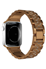 Apple Watch Compatible Crystal Loop Steel Band Goldenrod