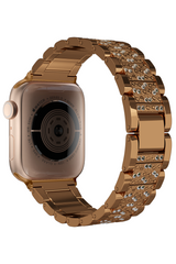 Apple Watch Compatible Crystal Loop Steel Band Goldenrod