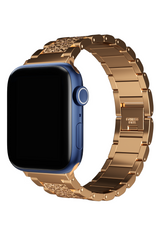Apple Watch Compatible Crystal Loop Steel Band Goldenrod