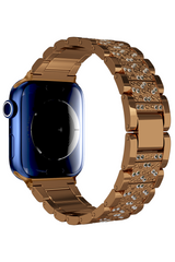 Apple Watch Compatible Crystal Loop Steel Band Goldenrod