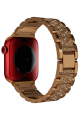 Apple Watch Compatible Crystal Loop Steel Band Goldenrod