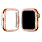 Apple Watch Compatible Screen Protector Shiny Case with Stone Rose Gold 