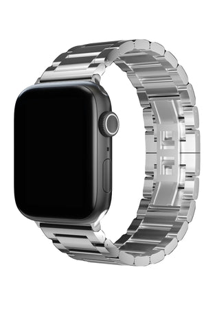 Apple Watch Uyumlu Gloss Loop Çelik Kordon Gümüş Gri  bikordon