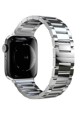 Apple Watch Uyumlu Gloss Loop Çelik Kordon Gümüş Gri