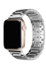 Apple Watch Uyumlu Gloss Loop Çelik Kordon Gümüş Gri