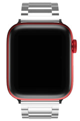 Apple Watch Uyumlu Gloss Loop Çelik Kordon Gümüş Gri