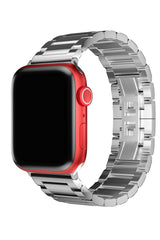 Apple Watch Uyumlu Gloss Loop Çelik Kordon Gümüş Gri