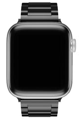 Apple Watch Uyumlu Gloss Loop Çelik Kordon Siyah