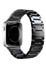 Apple Watch Uyumlu Gloss Loop Çelik Kordon Siyah
