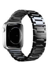 Apple Watch Compatible Gloss Loop Steel Band Black 