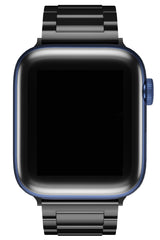 Apple Watch Uyumlu Gloss Loop Çelik Kordon Siyah