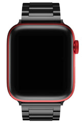 Apple Watch Uyumlu Gloss Loop Çelik Kordon Siyah
