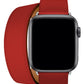 Apple Watch Compatible Spiralis Leather Band Red 