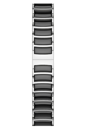 Apple Watch Uyumlu Çelik Seramik Luna Loop Kordon Hematit  bikordon