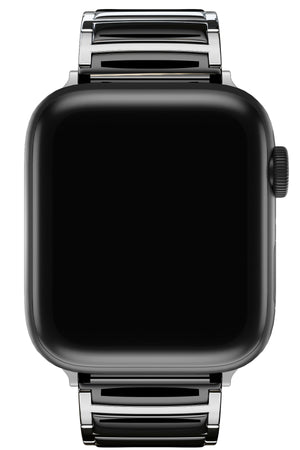 Apple Watch Uyumlu Çelik Seramik Luna Loop Kordon Hematit  bikordon