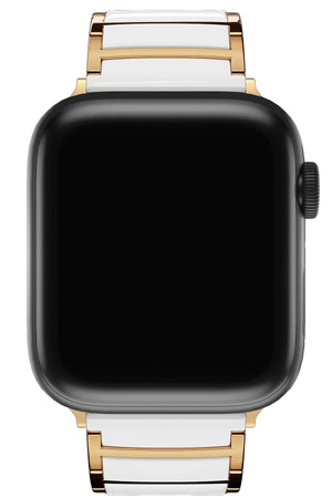 Apple Watch Uyumlu Çelik Seramik Luna Loop Kordon Sitrin  bikordon