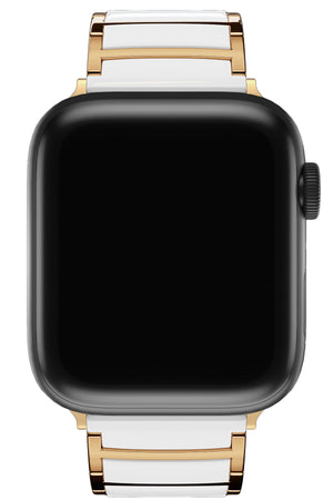 Apple Watch Uyumlu Çelik Seramik Luna Loop Kordon Sitrin