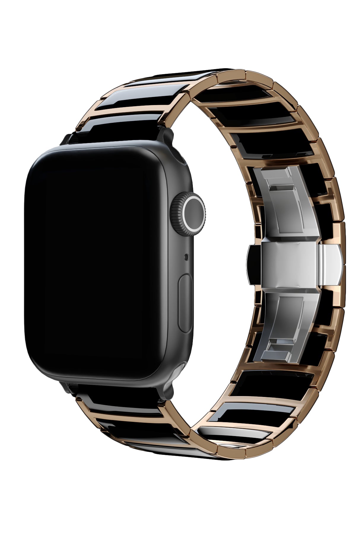 Apple Watch Uyumlu Çelik Seramik Luna Loop Kordon Kuvars  bikordon