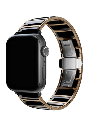 Apple Watch Uyumlu Çelik Seramik Luna Loop Kordon Kuvars  bikordon
