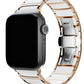 Apple Watch Uyumlu Çelik Seramik Luna Loop Kordon Sitrin  bikordon