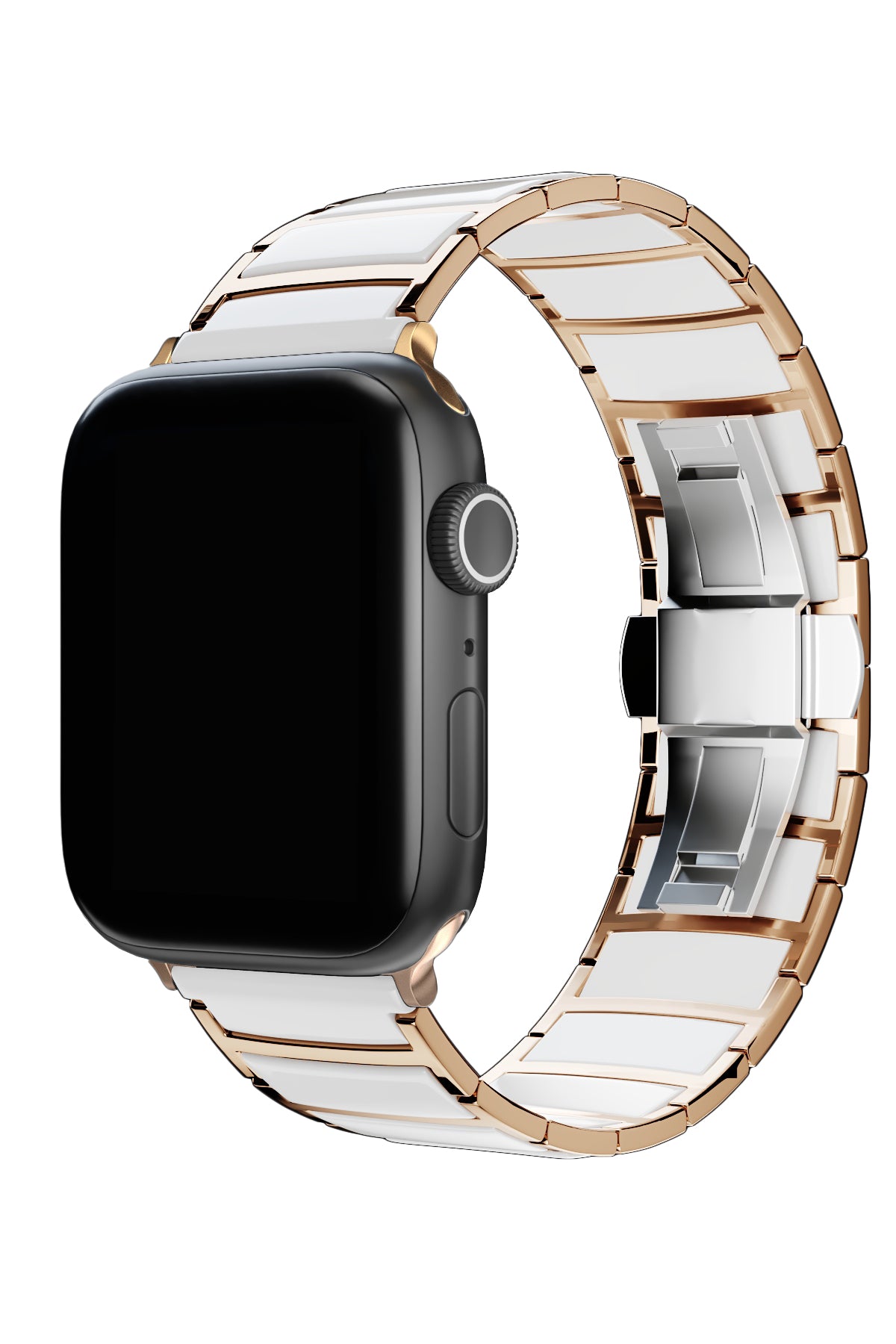Apple Watch Uyumlu Çelik Seramik Luna Loop Kordon Sitrin  bikordon