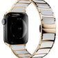 Apple Watch Uyumlu Çelik Seramik Luna Loop Kordon Sitrin  bikordon
