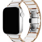 Apple Watch Uyumlu Çelik Seramik Luna Loop Kordon Sitrin  bikordon