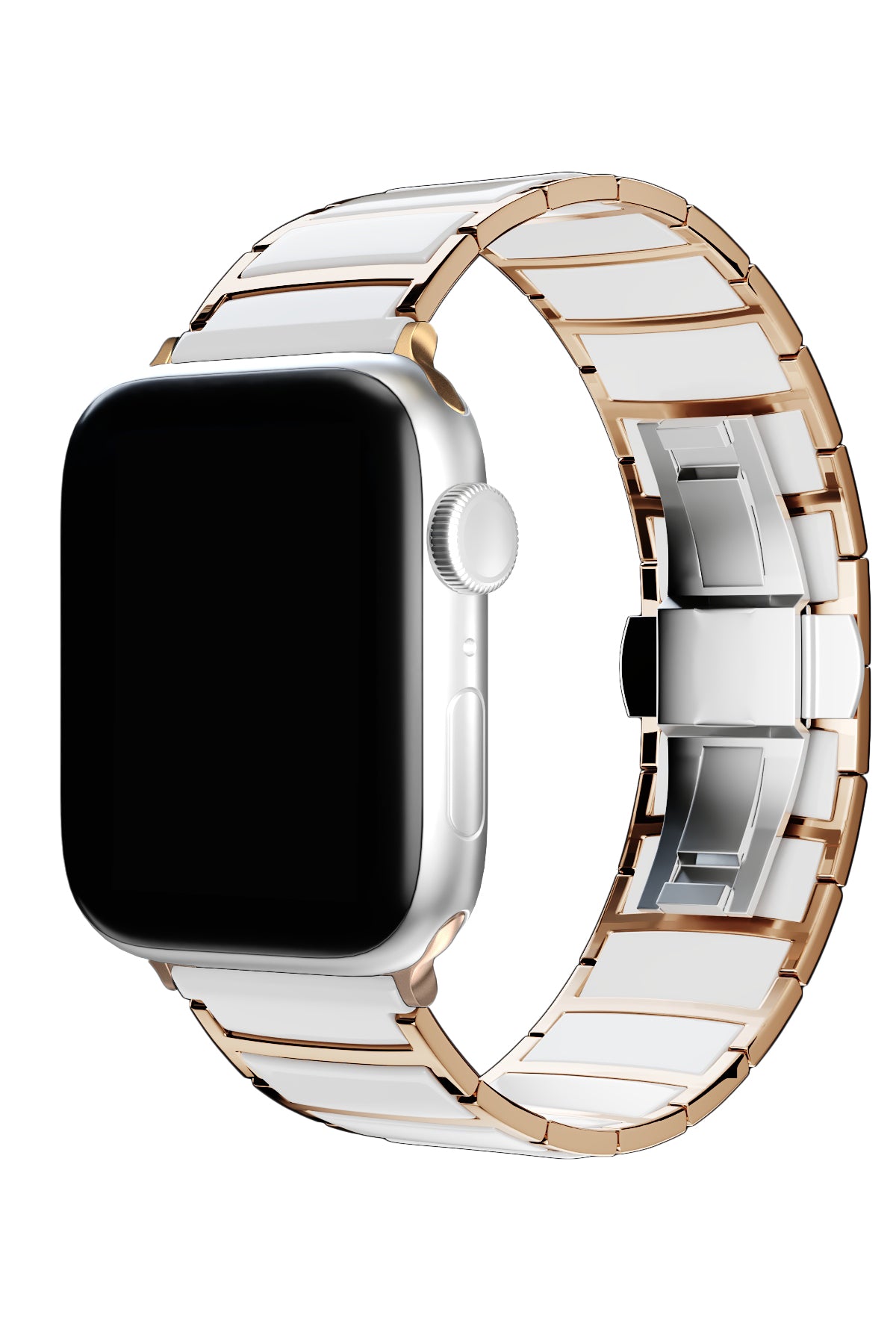 Apple Watch Uyumlu Çelik Seramik Luna Loop Kordon Sitrin  bikordon