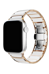 Apple Watch Uyumlu Çelik Seramik Luna Loop Kordon Sitrin