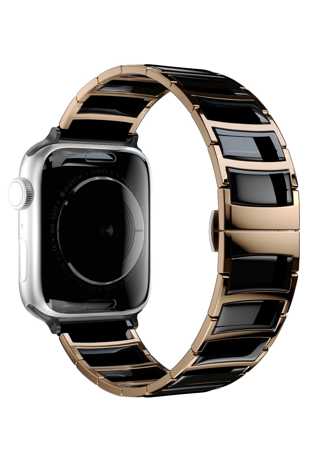 Apple Watch Uyumlu Çelik Seramik Luna Loop Kordon Kuvars  bikordon